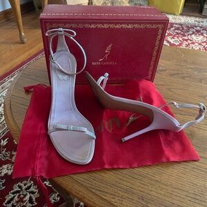 Rene Caovilla Women's Blush Heels with Silver Accents